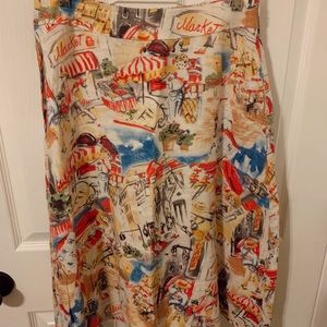 vintage market print skirt